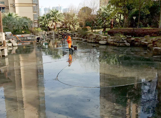 北京景观池淤泥清理